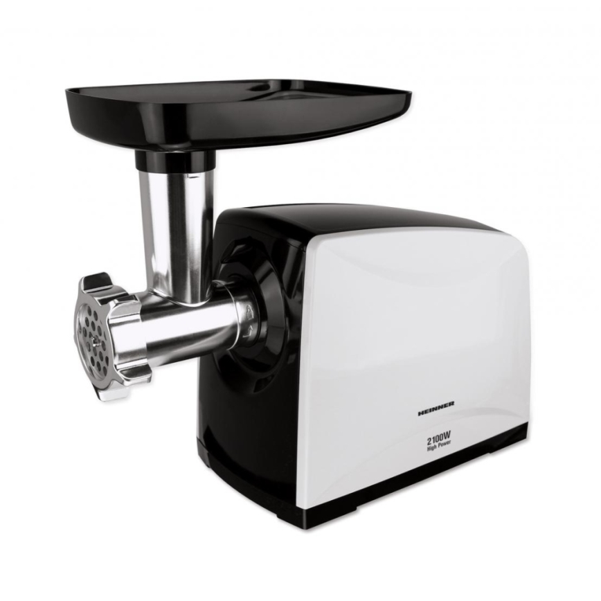 Heinner MG-2100BKWH - Mașină de tocat carne 2100 W/230 V, negru/alb