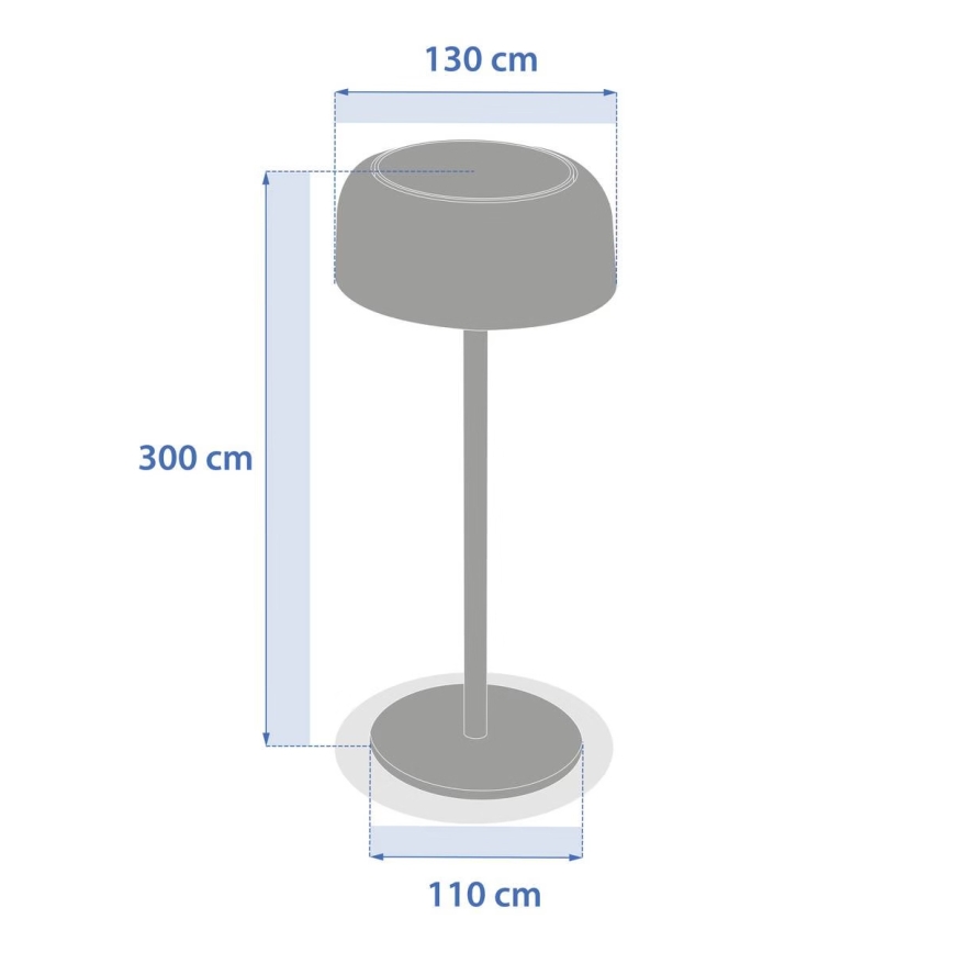 Hesperide - Lampă de masă solară LED BOLTY LED/3,7V 2600 mAh IP65 antracit