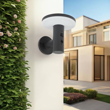 Hesperide - Lampă solară de perete LED cu senzor de mișcare DETEKT LED/3,7V 2600 mAh IP65
