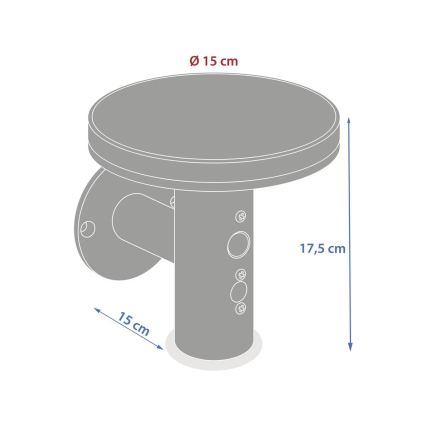 Hesperide - Lampă solară de perete LED cu senzor de mișcare DETEKT LED/3,7V 2600 mAh IP65