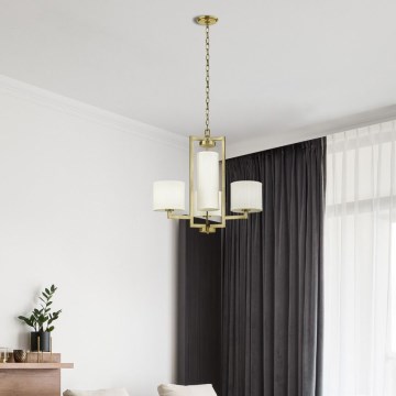 Hinkley - Candelabru cu lanț HAMPTON 4xE27/60W/230V auriu