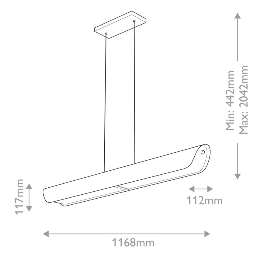 Hinkley - Lustră LED ARCO suspendată pe cablu LED/43W/230V 3000K, finisaj auriu