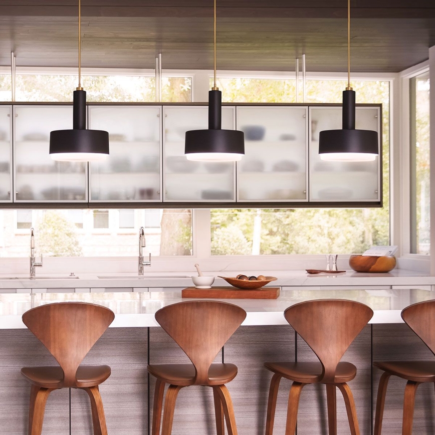 Hinkley - Pendul cu tijă CEDRIC, 2x E27/60W/230V, Ø 33 cm, auriu/negru