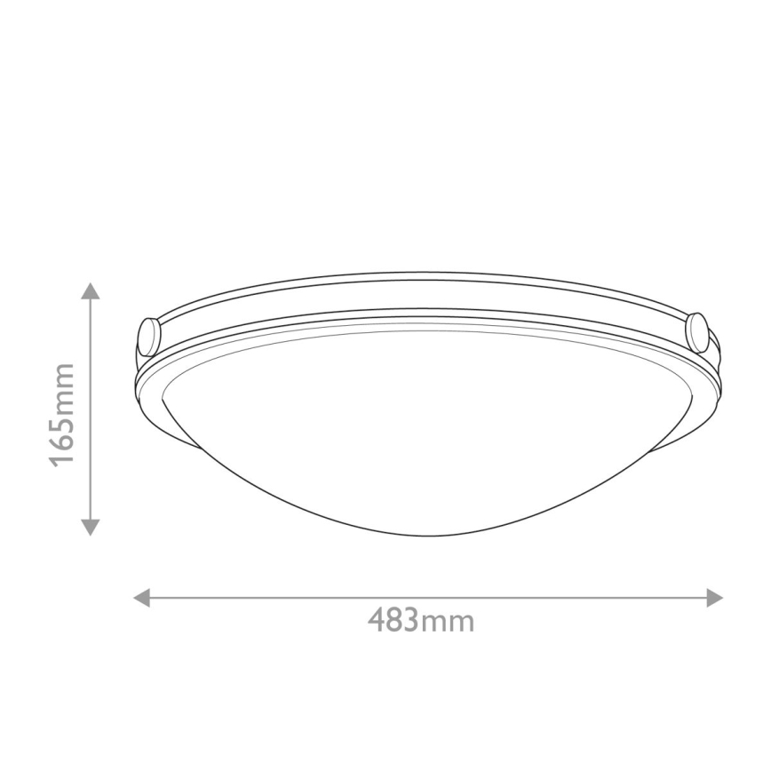 Hinkley - Plafonieră COLLIER, 3x E27/40W/230V, Ø 48,3 cm, neagră