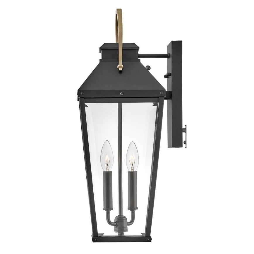 Hinkley - Aplică de exterior DAWSON L 2xE14/40W/230V IP44 neagră