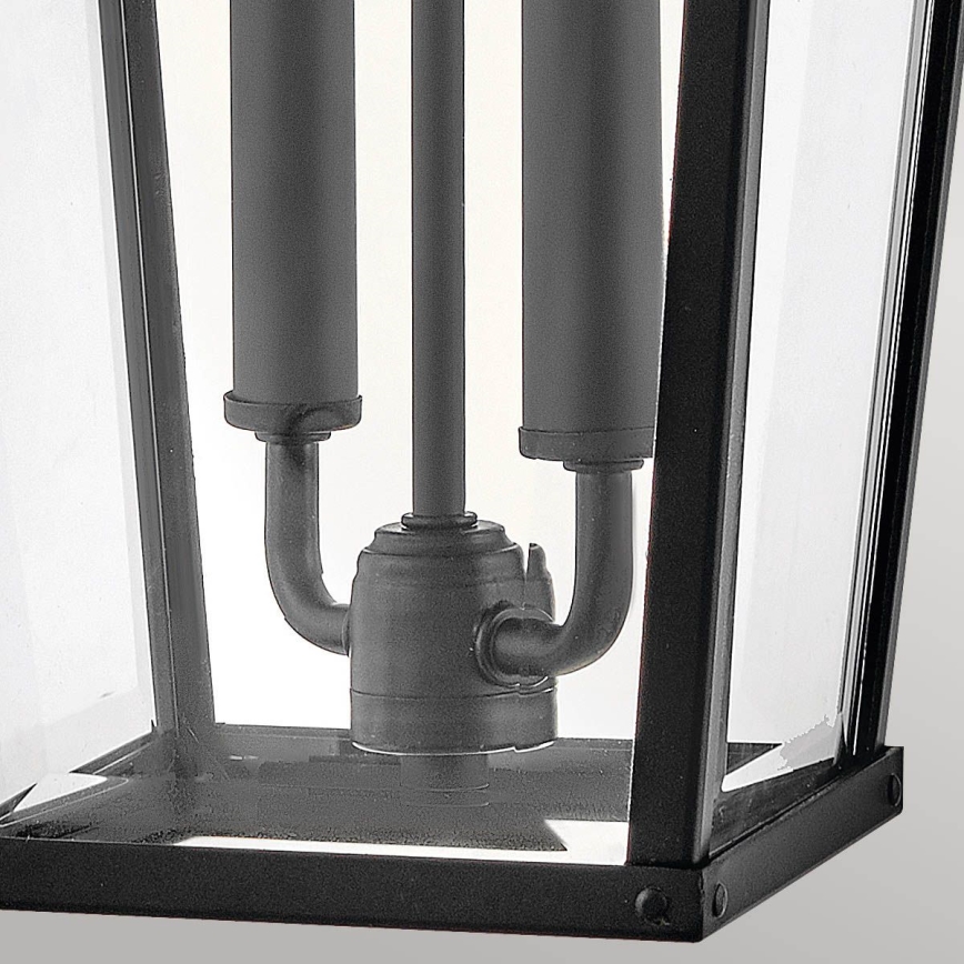 Hinkley - Aplică de exterior DAWSON L 2xE14/40W/230V IP44 neagră