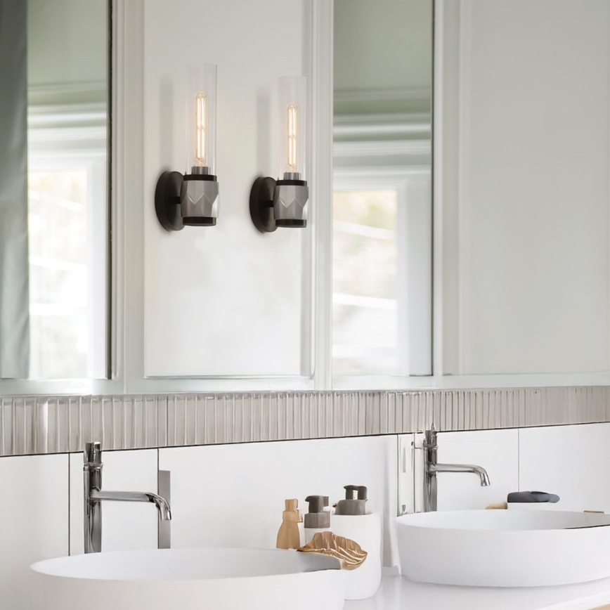 Hinkley - Aplică de perete pentru baie ELLISON, 1x E27/40W, 230V, IP44, negru