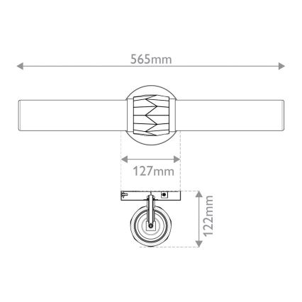 Hinkley - Aplică de perete pentru baie ELLISON 2xE27/40W/230V IP44 neagră