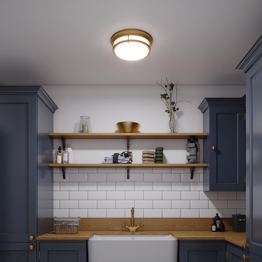 Hinkley - Plafonieră pentru baie HADLEY, 3 x E27, 40 W, 230 V, IP44, finisaj auriu