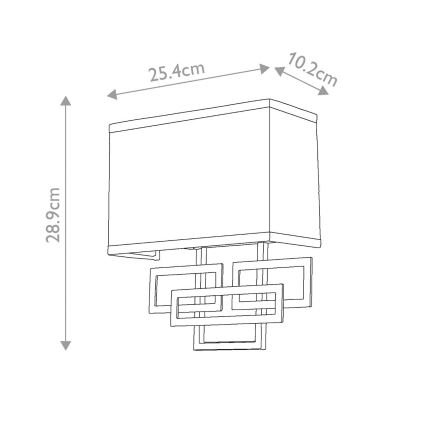 Hinkley - Aplica de perete LANZA 2xE14/40W/230V bronz