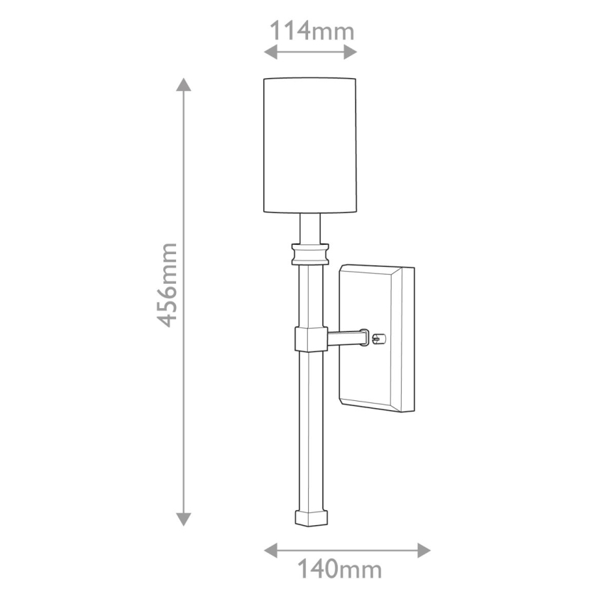 Hinkley - Aplica de perete MOORE, 1x E14, 40 W, 230 V, aurie