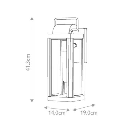Hinkley - HARBOR Aplica de perete pentru exterior, 1xE27/60W/230V, IP44, bronz