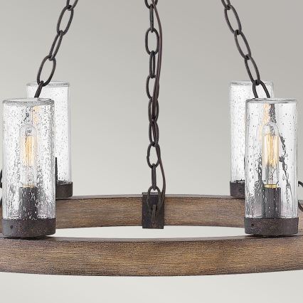 Hinkley - Candelabru cu lanț SAWYER 6xE14/40W/230V maro