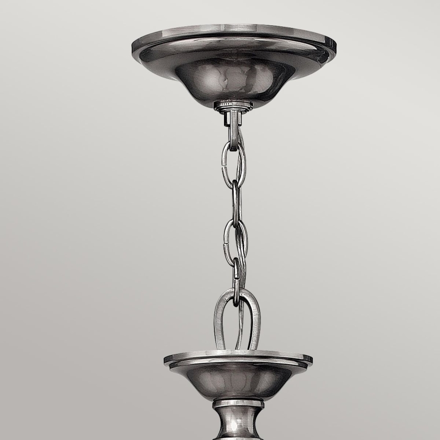 Hinkley - Candelabru SUSSEX suspendat pe lanț, 5 x E14, 40W, 230V, crom mat