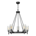 Hinkley - Lustru suspendat pe lanț COLLIER, 5xE27/40W/230V, Ø 68,5 cm, negru