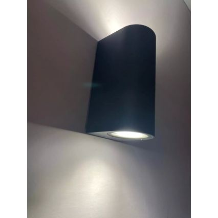 HÖFFTECH - Aplică de perete pentru exterior 2xGU10/35W/230V IP65