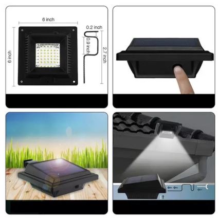 HÖFFTECH - Lampă solară de perete cu LED, cu senzor de mișcare și senzor de amurg LED/3,7V 2000 mAh IP65