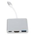 Hub USB-C 3-în-1 cu Power Delivery 100 W și HDMI 4K