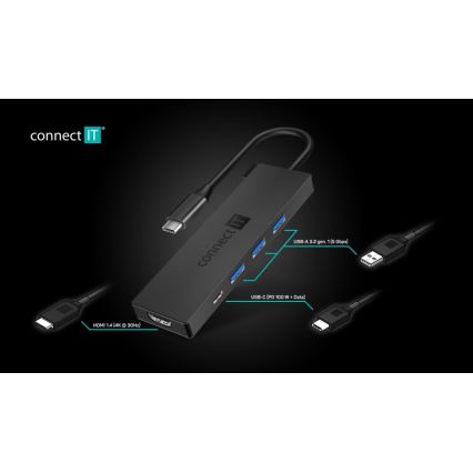 Hub USB-C 5 în 1 CONNECT IT CHU-8010-AN