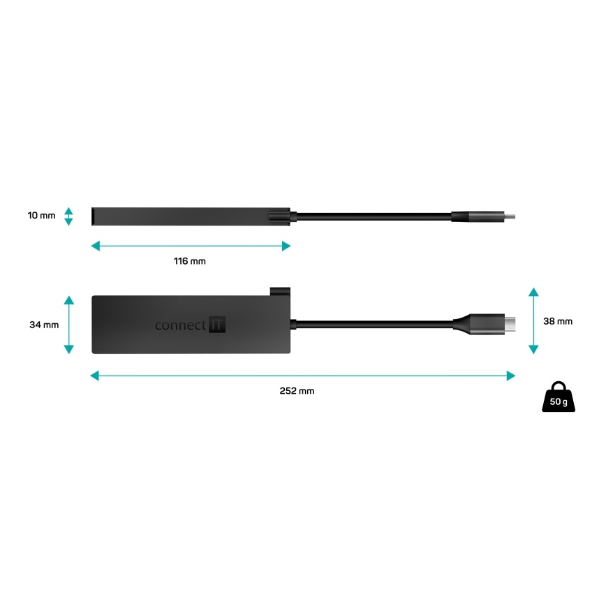 Hub USB-C 5 în 1 CONNECT IT CHU-8010-AN