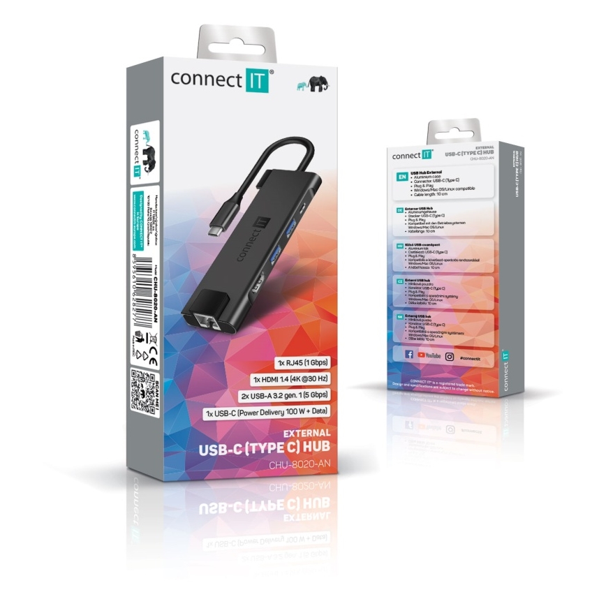 Hub USB-C 5 în 1 CONNECT IT CHU-8020-AN
