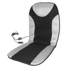 Husă de scaun încălzită cu termostat 12V gri/neagră