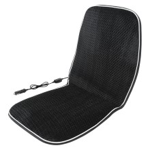 Husă de scaun încălzită cu  termostat 12V neagră