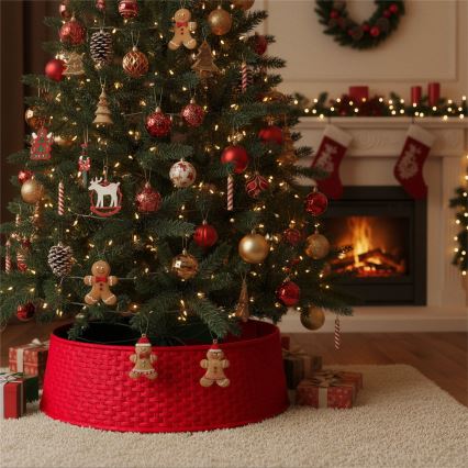 Husă pentru suportul bradului de Crăciun, Ø 65 cm, roșie