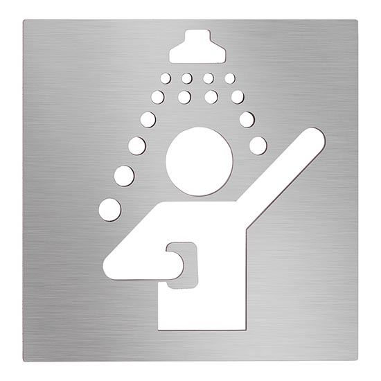 Iconă Duș 12x12 cm inox/argintiu