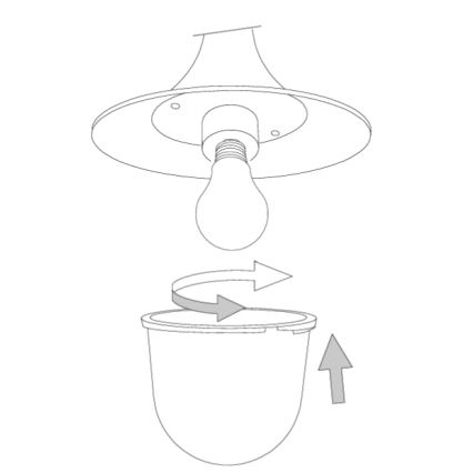 Ideal Lux - Abajur de schimb pentru lampa CIMA E27, diametru 15 cm, transparent