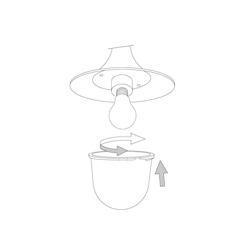 Ideal Lux - Abajur de schimb pentru lampa CIMA E27, diametru 15 cm, transparent