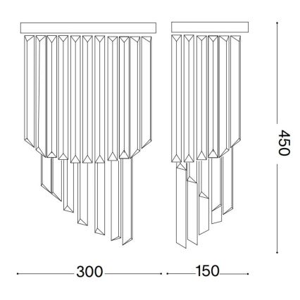 Ideal Lux - Aplică CARLTON 3xE14/40W/230V