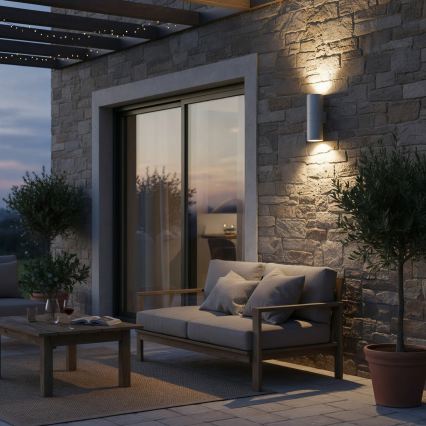 Ideal Lux - Aplica de exterior GUN, 1xE27/60W/230V, 31 cm, IP54, gri