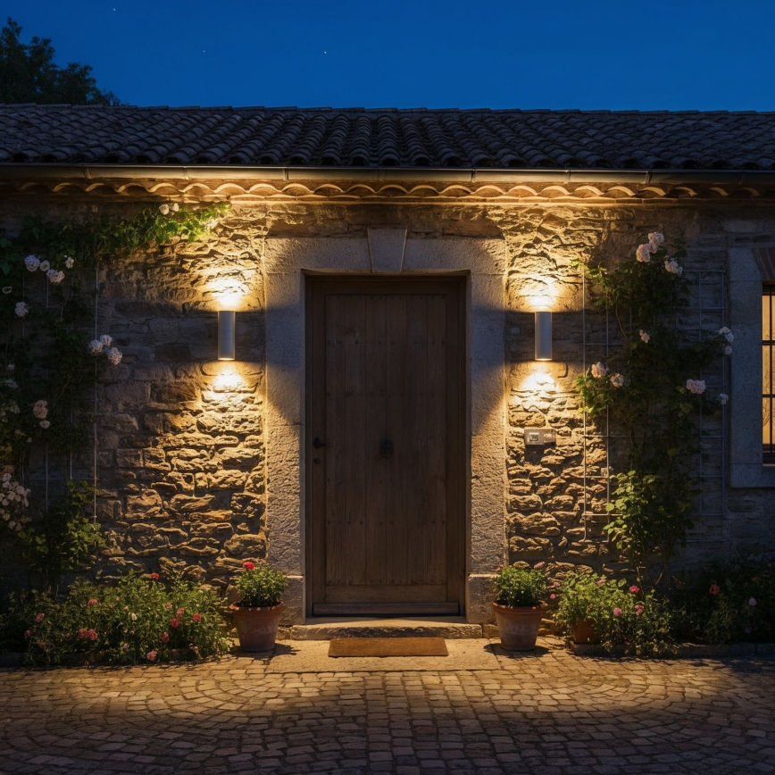 Ideal Lux - Aplica de exterior GUN, 1xE27/60W/230V, 31 cm, IP54, gri