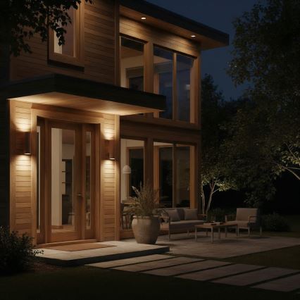 Ideal Lux - Aplică de exterior GUN, 1xE27/60W/230V, 31 cm, IP54, maro