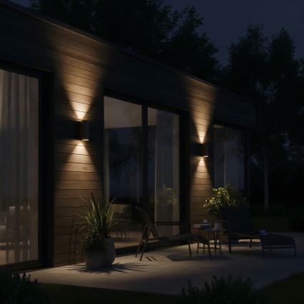 Ideal Lux - Aplică de exterior GUN, 1xE27/60W/230V, 31 cm, IP54, maro