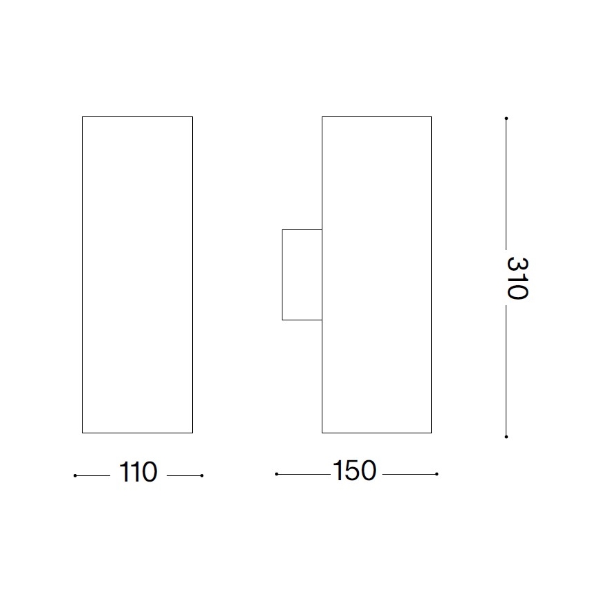 Ideal Lux - Aplică de exterior GUN, 1xE27/60W/230V, 31 cm, IP54, maro