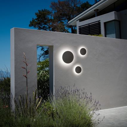 Ideal Lux - Aplică LED de perete pentru exterior PUNTO LED/12W/230V CRI 90 Ø 24 cm IP54 negru