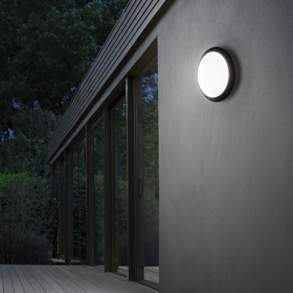 Ideal Lux - Aplica de exterior POLAR 1xE27/23W/230V IP66 neagră