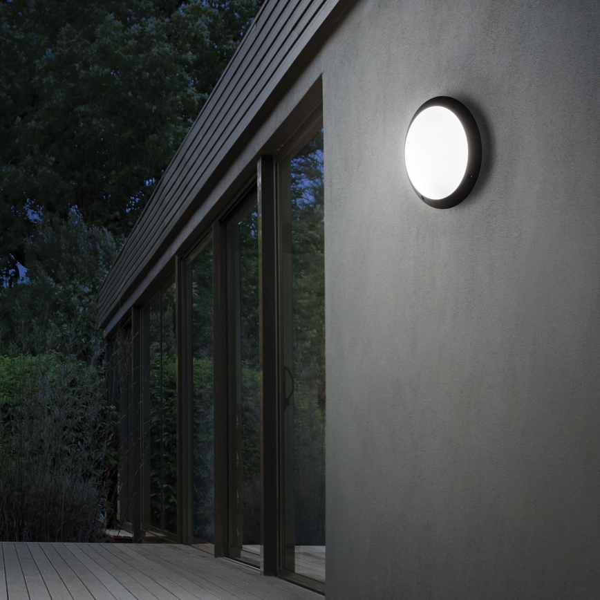 Ideal Lux - Aplica de exterior POLAR 1xE27/23W/230V IP66 neagră