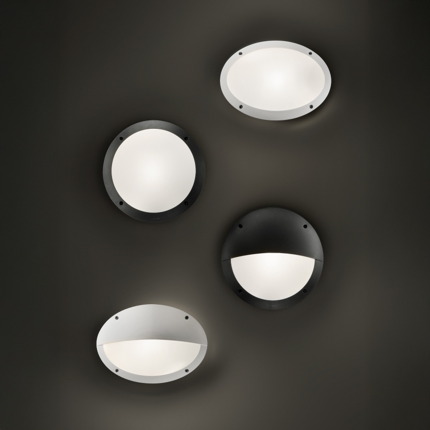 Ideal Lux - Aplica de exterior POLAR 1xE27/23W/230V IP66 neagră