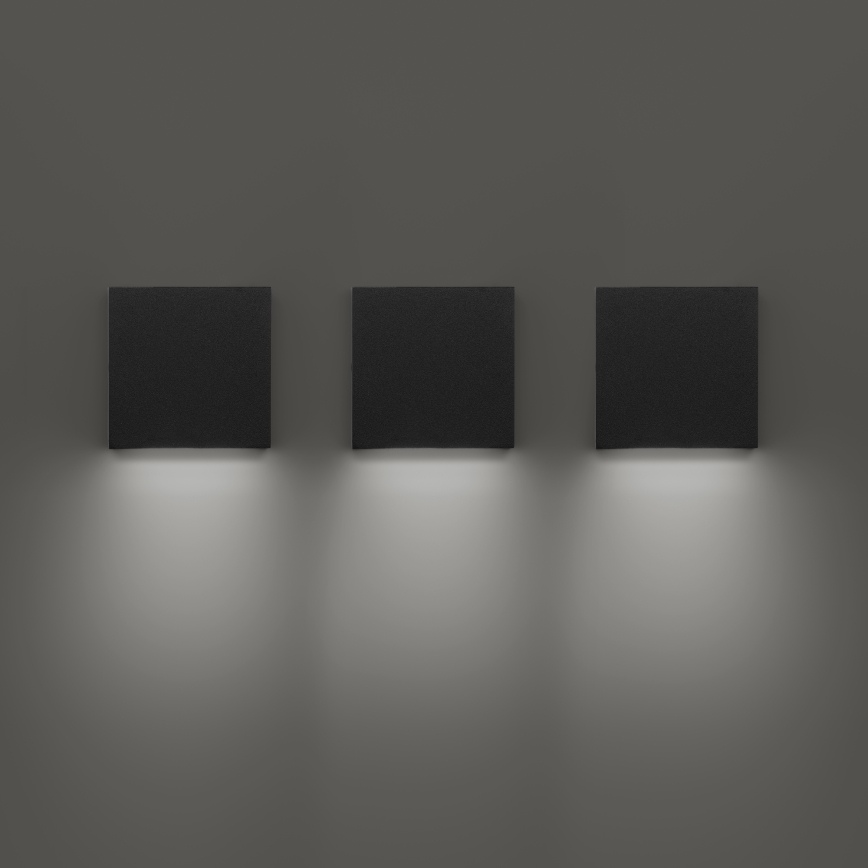 Ideal Lux - Aplică de exterior POST-IT LED/3W/12V CRI 90 neagră