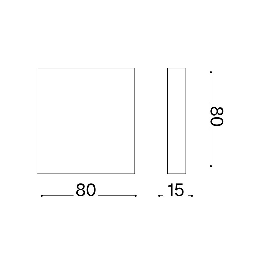 Ideal Lux - Aplică de exterior POST-IT LED/3W/12V CRI 90 neagră