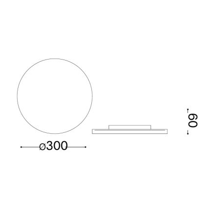 Ideal Lux - Aplica LED de exterior PUNTO, 16W, 230V, CRI 90, Ø 30 cm, IP54, maro