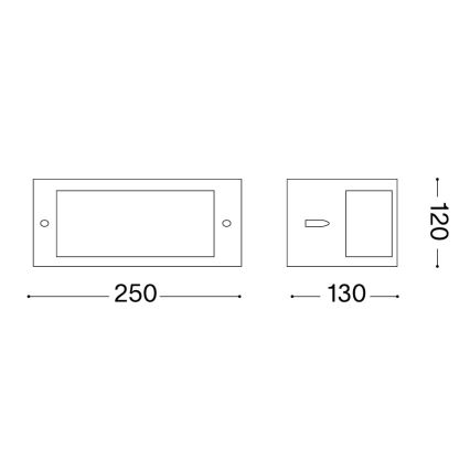 Ideal Lux - Aplică de exterior REX 1xE27/60W/230V IP44 maro