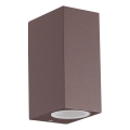 Ideal Lux - Aplică de exterior UP 2xG9/15W/230V IP44 maro
