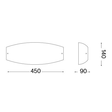 Ideal Lux - Aplica de perete ALI 2xE27/60W/230V alb