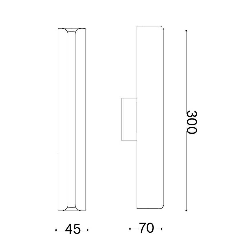 Ideal Lux - Aplica de perete DORICA LED/8,5W/230V CRI 90 neagră