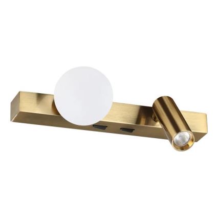 Ideal Lux - Aplică de perete LED BINOMIO 2xLED/3W/230V CRI 90 alamă