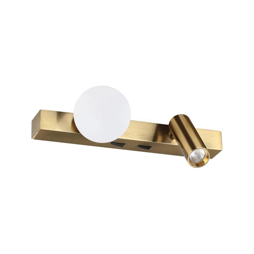 Ideal Lux - Aplică de perete LED BINOMIO 2xLED/3W/230V CRI 90 alamă